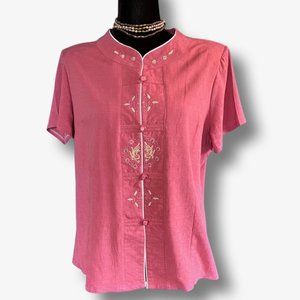 YUXIN Button-Down Blouse